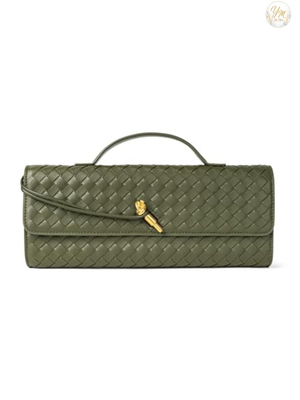 Woven Vegan Leather Evening Clutch Crossbody Bag for Women Formal Purse